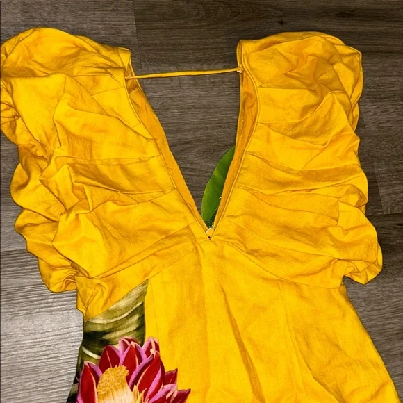 Farm Rio V neck linen midi dress - Picture 14 of 15